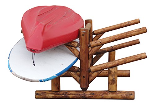 Log Kayak Rack 4 Place Paddle Board Storage Rack Canyon Brown