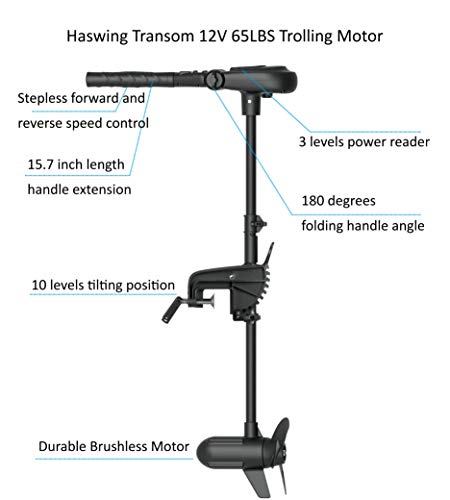 AQUOS Heavy-Duty 10.2ft Inflatable Pontoon Boat with Stainless Steel Guard and Folding Seat, Transom Hand Control 12V 65LBS Trolling Motor