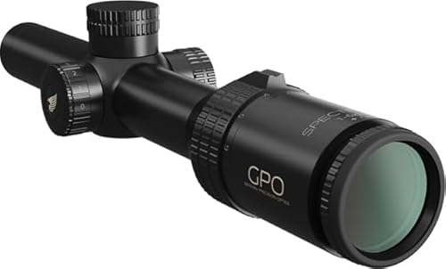 GPO German Precision Optics Spectra 6X Rifle Scope 1-6x24mm 30mm Tube SFP G4i Reticle Black