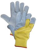 Magid Glove & Safety Cut Master Deerskin Leather Palm Glove Yellow 8 (Pack of 12)