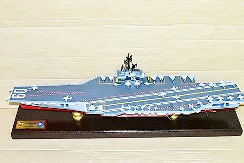 Squadron Nostalgia LLC USS Saratoga CV-60 Aircraft Carrier Scale Model Mahogany Multi-Colored