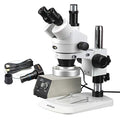 AmScope Digital Trinocular Stereo Zoom Microscope 3.5X-90X Magnification 8MP Camera