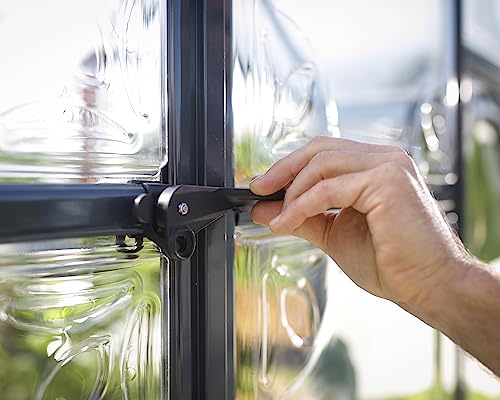 Palram Canopia 12x10 Garden Solarium Greenhouse Charcoal Gray