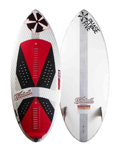 PHASE FIVE Wakesurf Board Fireball 54" White/Red/Black