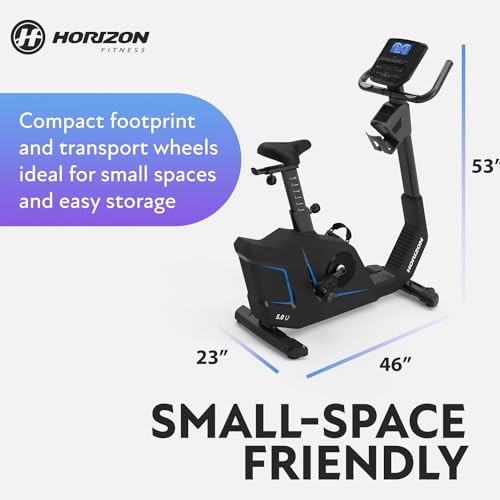 Horizon Fitness 5.0U Upright Bike Black