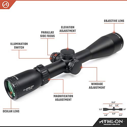 Athlon Optics Midas HMR Riflescope 2.5-15x50 30mm BDC600A IR Reticle Black