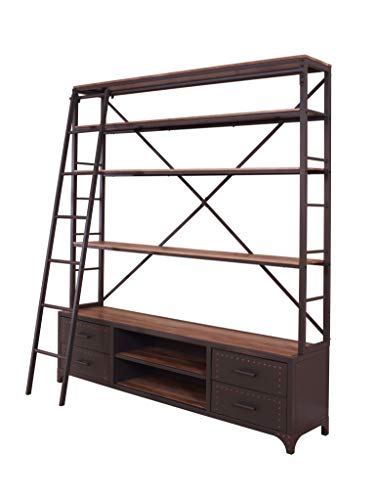 Major-Q Modern Industrial Ladder Bookshelf Sandy Gray