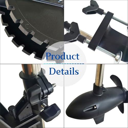 Yokoma Heavy Duty Electric Outboard Motor for Fishing Boats Black/White