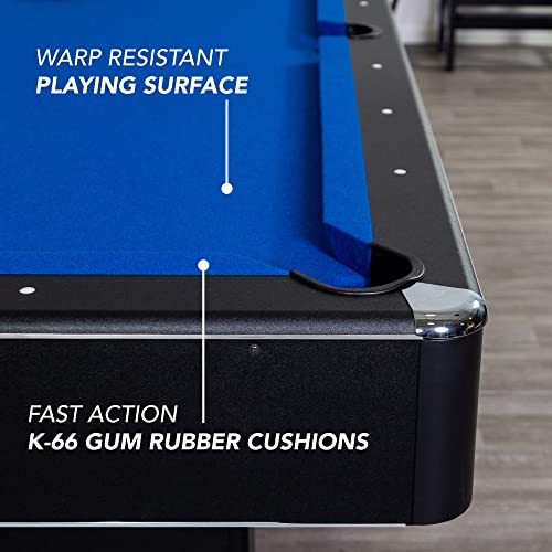 Hathaway Hustler 8-ft Pool Table with Ball Return Blue