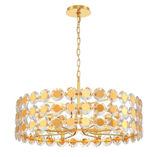 Eurofase Perrene 8 Light Pendant Glam Style Gold 15.5" Tall 31.5" Wide