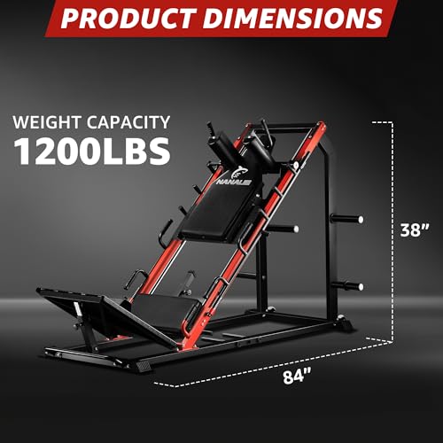 NANAUE Leg Press Hack Squat Machine Commercial Grade Black