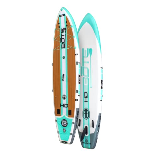BOTE HD Aero Inflatable Stand Up Paddle Board MAGNEPod Compatible Blow Up iSUP - 11 FT 6 in - Full Trax Seafoam