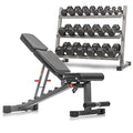 XMark Dumbbell Weights Set 550 lb Set with Rack and Bench