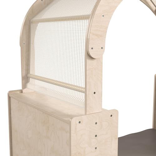 Classroom Essentials Wooden Quiet Corner Reading Nook with Storage Beech