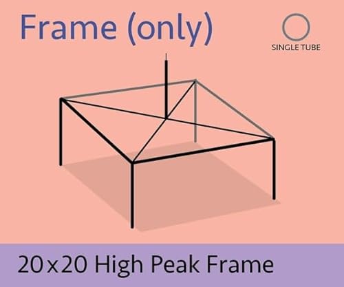 TentandTable 20' x 20' High Peak Canopy Tent Frame Silver