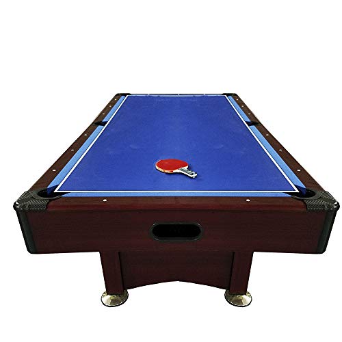 Pool Central 8' Pool Billiards and Hockey 2-in-1 Game Table Brown