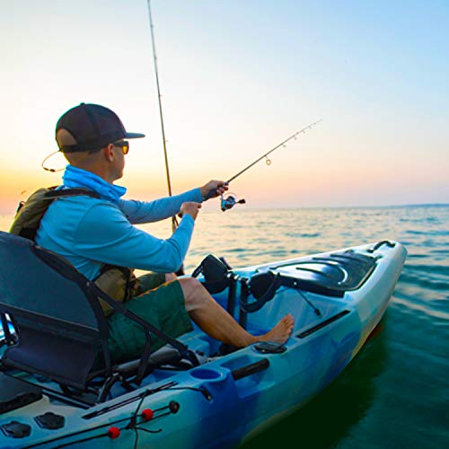 Reel Yaks 11ft Fishing Kayak Pedal Fin Drive Cobalt Black