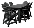 Highwood Hamilton 7pc Counter Height Dining Set 72" x 42" Black