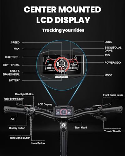 M YUME SCOOTER Raptor Electric Scooter Dual Drive 60V 6000W 50MPH Off Road Black