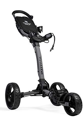 OMADA GOLF Trilite Golf Push Cart | Lightweight Folding Stand | Grey/Black