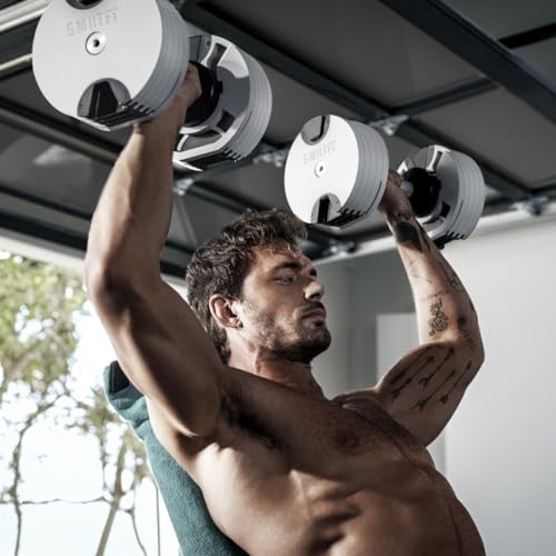 Gronk Fitness SMRTFT NUOBELL Adjustable Dumbbells 5-80 lbs Matte Black