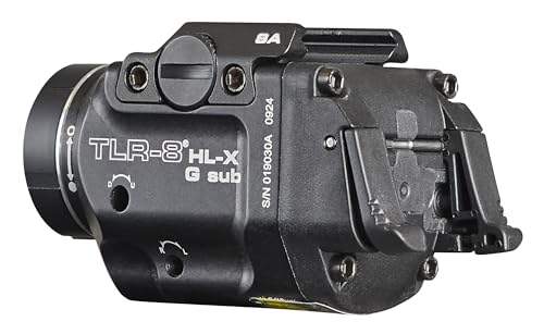 Streamlight TLR-8 HL-X G 1000-Lumen Tactical Flashlight with Green Laser for Springfield Armory Hellcat Black