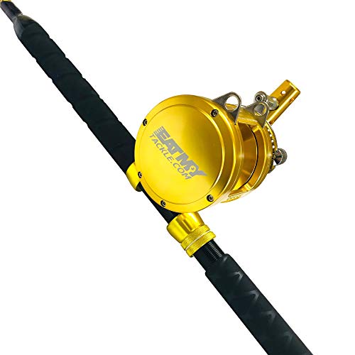 EAT MY TACKLE 30W 2-Speed Reel Blue Marlin Tournament Edition Rod 4 Pack Blue