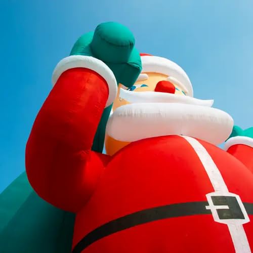 HOAELOS 26 Feet Inflatable Giant Santa Claus with Blower for Outdoor Christmas Decoration