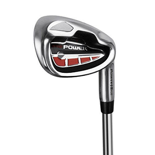 Powerbilt Pro Power Complete Golf Set for Men Left Hand Silver Black Red