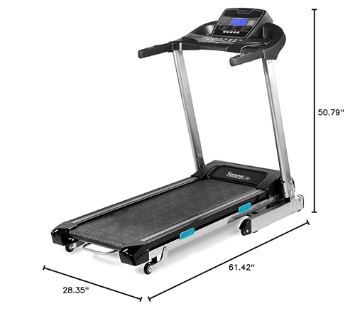 SereneLife Foldable Digital Home Gym Treadmill Black