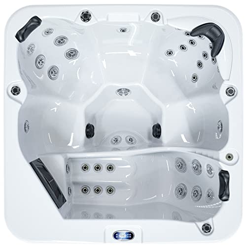 Luxuria Spas Newport 6-Person 57-Jet with Lounge Hot Tub Homemade White/Grey