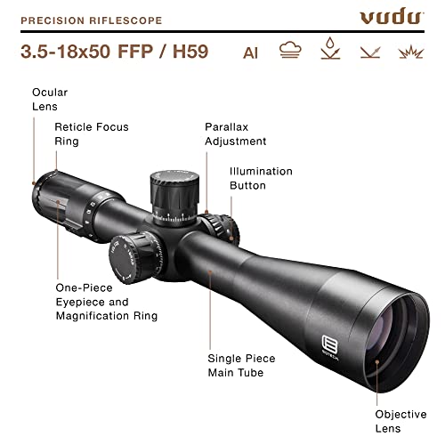 EOTECH Vudu 3.5-18x50mm Precision Rifle Scope Black