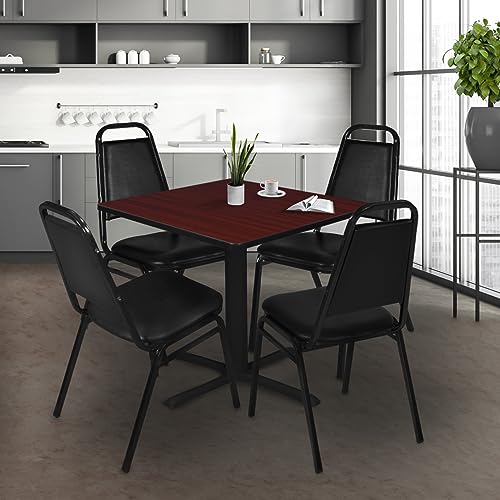 Regency Cain 48" Square Breakroom Table Mahogany