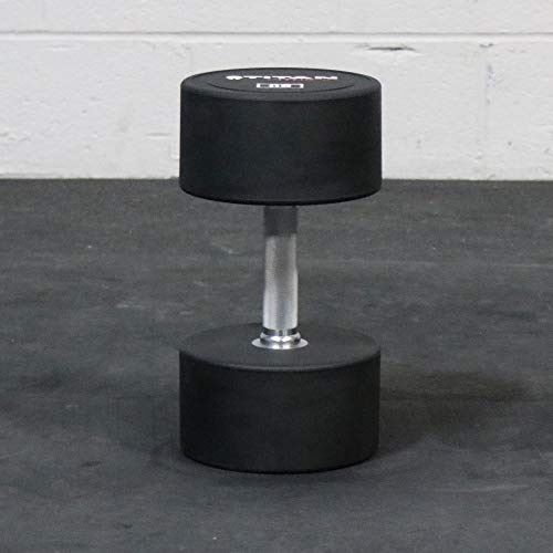 TITAN Urethane Dumbbells 85 LB Pair Black