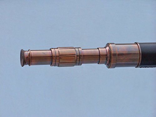 Handcrafted Nautical Decor Floor Standing Antique Copper Telescope 60