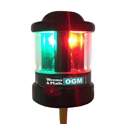 WEEMS & PLATH Q TriColor/Anchor LED Nav Light with Photodiode Black