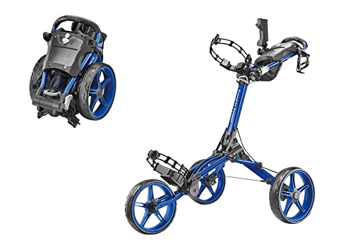 Caddytek CaddyLite Compact Semi-Auto Folding Golf Push Cart Blue