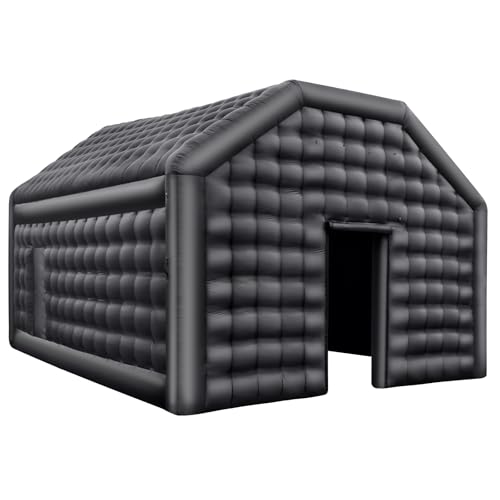VEVOR Inflatable Nightclub Tent with Disco Lights, 19.7 x 16.4 x 12 Ft, Black