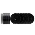 OneFitWonder Fringe Sport Bumper Weight Plate Sets - Low Odor Virgin Rubber - 370lbs