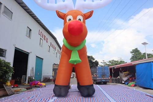 Bookishbunny 26FT Inflatable Reindeer Christmas Decoration Multicolor
