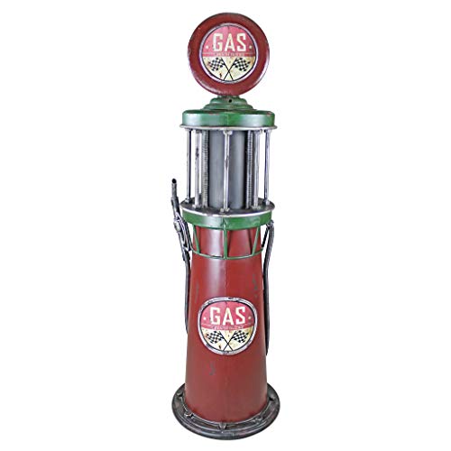 Design Toscano Service Station Visible Gas Pump Metal Sculpture Full Color