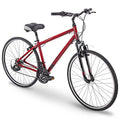 ROYCE UNION RMY 700c Mens 21-Speed Hybrid Comfort Bike, 19" Aluminum Frame Metallic Red