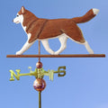 Husky Hand Carved & Painted Weathervane 32 Inch Red/White