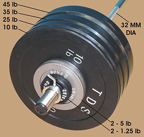 TDS 300 lb Olympic Weight Set with Bumper and Iron Plates