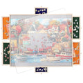 Jighaus Jigsaw Puzzle Board Table with Cover Mat & Storage Drawers Natural/1000 Pieces