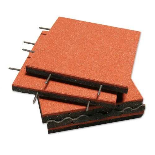 Rubber-Cal Eco-Safety Interlocking Playground Tiles 80 Pack Coal