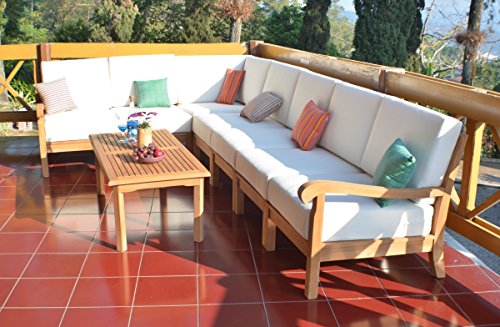 WholesaleTeakFurniture Sunbrella Cushions for Napa 8pc Sectional Sofa Set