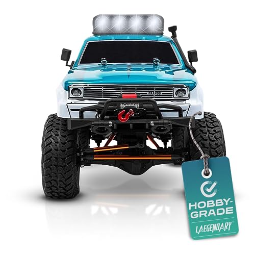 LAEGENDARY 4x4 RC Crawler Truck 1:10 Scale Blue Green Brushless