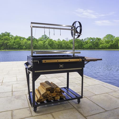 Backyard Discovery Argentine Santa Maria Wood Fire & Charcoal BBQ Grill Black