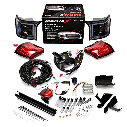 MADJAX ALPHA Golf Cart Body Kit with Ultimate Plus Light Kit Street Style Black